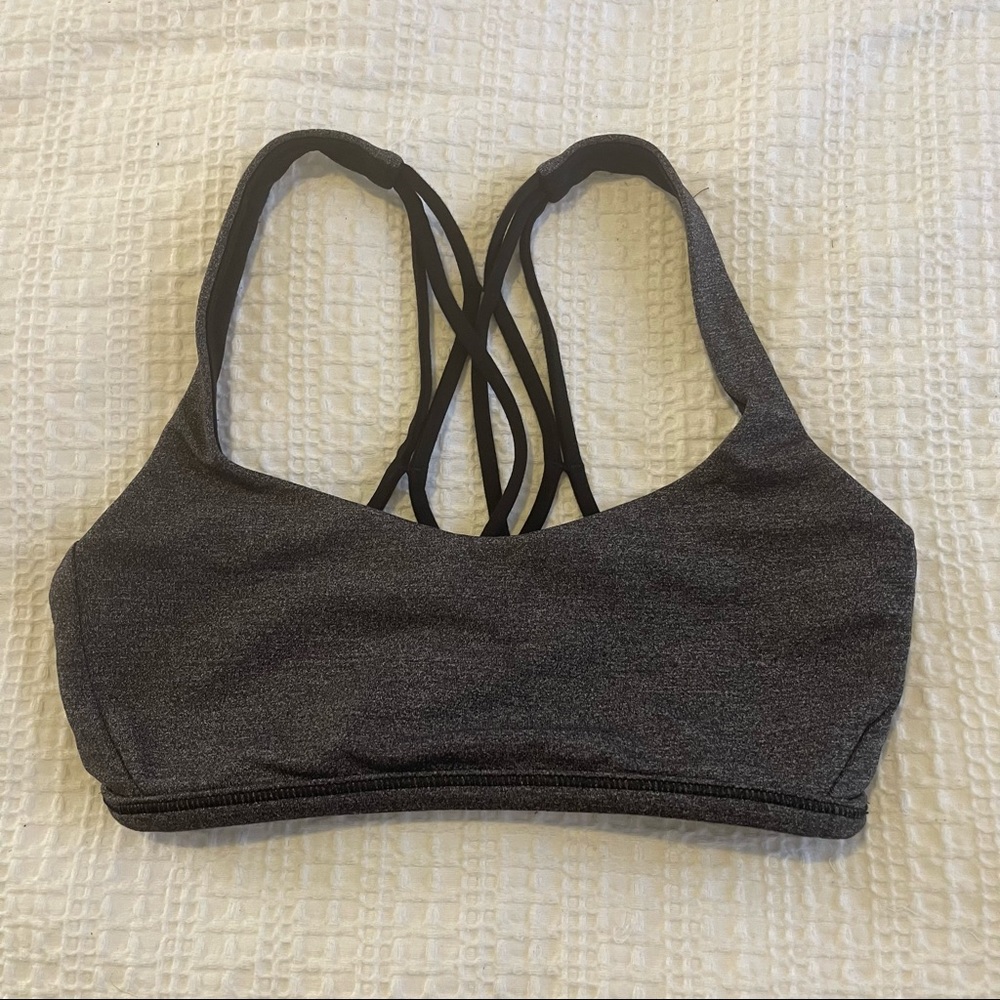 Grey Free To Be Lululemon Sports Bra Sz 2